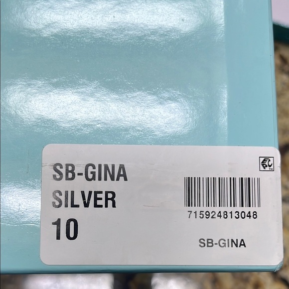 Betsey Johnson Silver “Gina” Rhinestone Heels - Picture 9 of 10